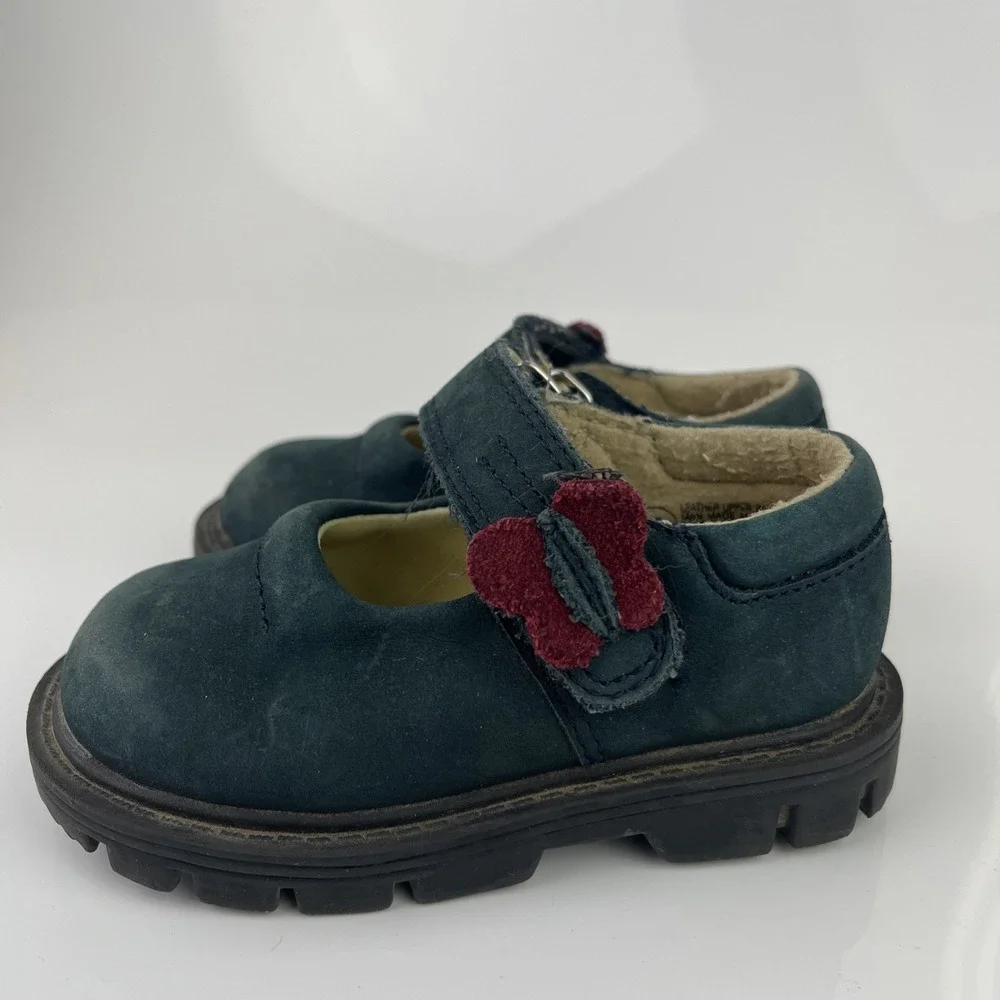Toddler Baby Girls Navy Mary Jane Style‎ Cherokee Shoe Size 5 Verclo Vintage
